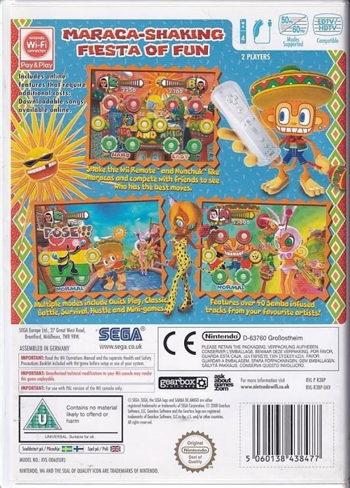 Samba De Amigo - Wii (B Grade) (Genbrug)